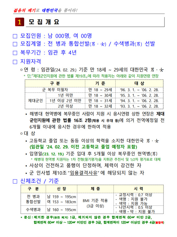 2023년도 제404기 해병대 부사관(남, 여) 모집계획.png